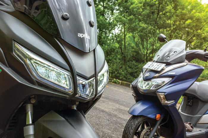 Aprilia SXR 125 vs Suzuki Burgman Street comparison